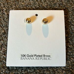 Banana Republic Gold Ball Earrings NWT